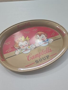 Vintage Metal Campbells Soup Plate Decor